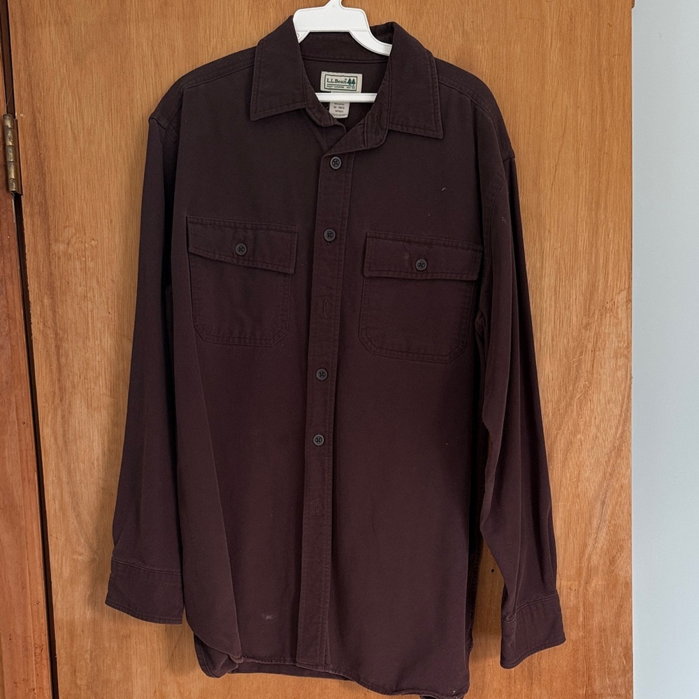 L.L. Bean Men's Dark Brown Shirt Jacket vintage